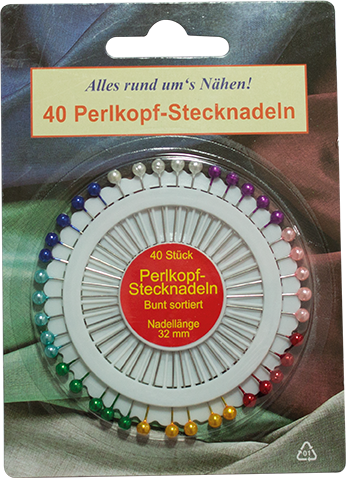 40 Perlkopf-Stecknadeln